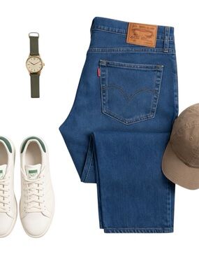 Levi’s 502 Premium Taper Fit Jeans Men’s 40x32 Medium Wash Stretch Denim Classic